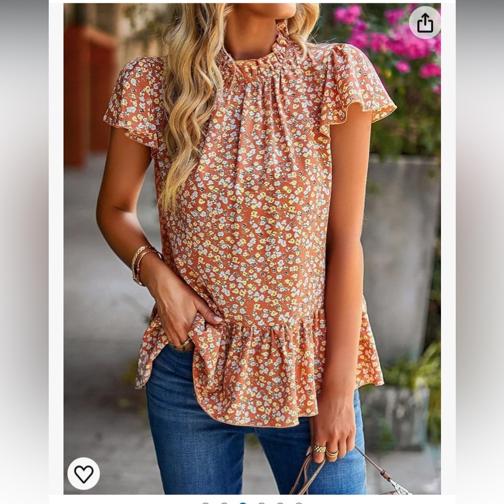 NWOT Women’s Short Sleeve Boho Babydoll Tunic Size XL